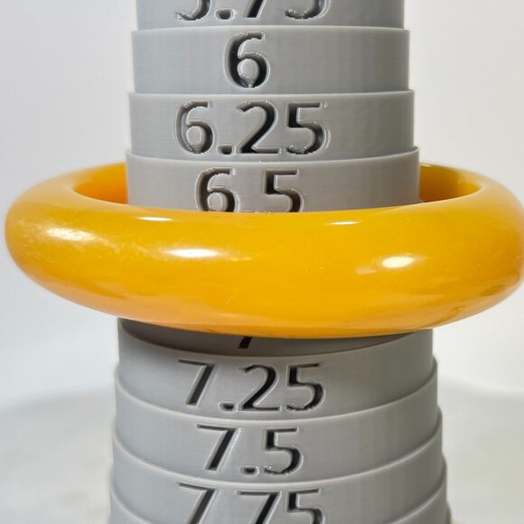 Vintage Kenneth Lane signed Yellow Butterscotch Egg Yolk  Bangle Bracelet 6.75 - Picture 4 of 5